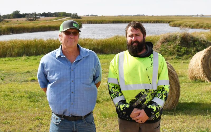 Pictured left, Ben Braaten has officially started his journey into retirement from the Day County Highway Superintendent position as Travis Larson (right) has taken over in the position as of Sept. 30. Braaten will be assisting Larson as he gets acclimated in the role. Reporter &amp;amp; Farmer | Brenner Cariveau