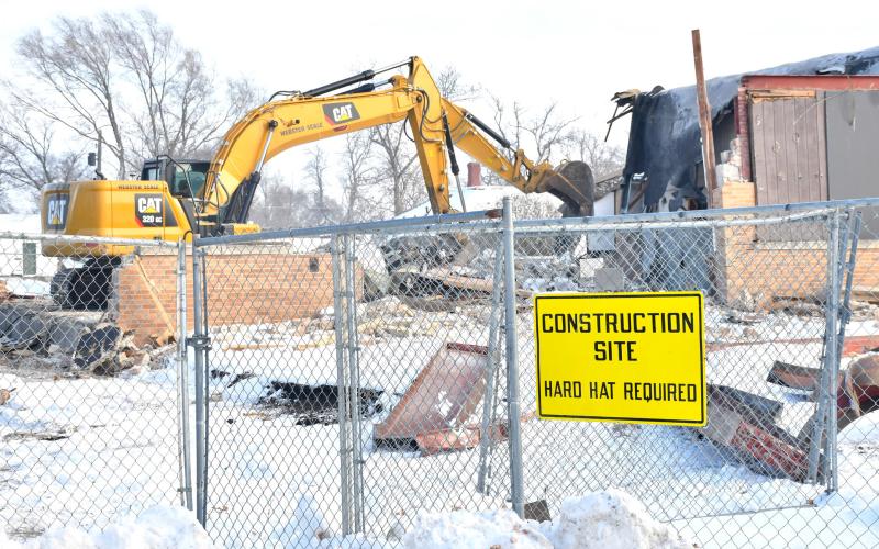 1950s wing demolition underway