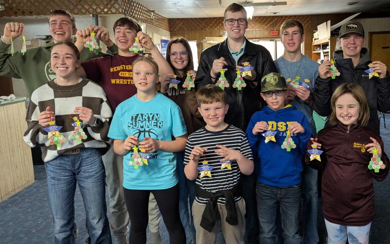 Country Kids 4-H Club made Christmas ornaments for residents of Strand Kjorsvig Living Center and brought nonperishable items for the Day County Food Pantry for their December community service projects. Members are from left, front, Macee McGregor, Morgan Weitbrecht, Will Weitbrecht, Nolan Rasmus, Anna Beisch; back, Aiden Gaikowski, Nathan Hubsch, Lynnea Hubsch, Blaise McGregor, Gabriel Gaikowski and Dylan Rasmus. Reporter &amp;amp; Farmer | Subscriber snapshot