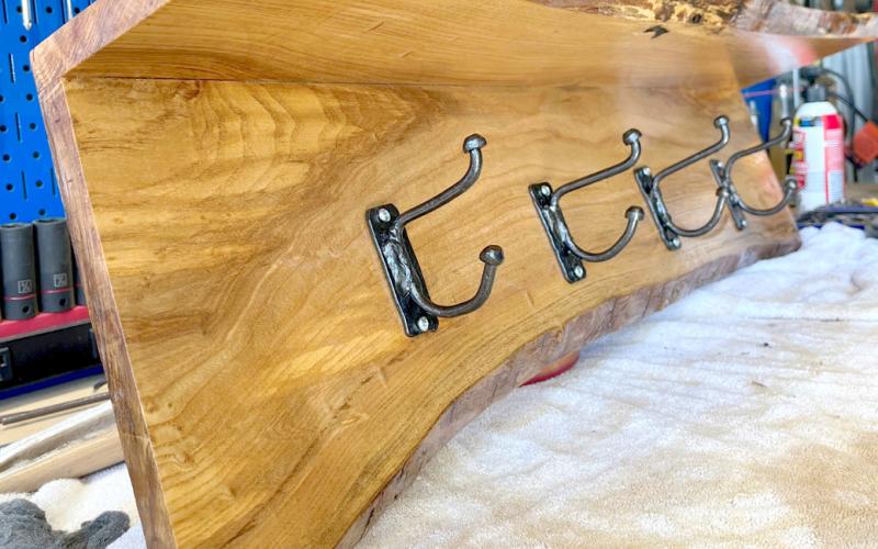 Jerry’s latest woodworking challenge involved turning a slab of local ash wood into a hatrack. Reporter &amp;amp; Farmer | Subscriber snapshot