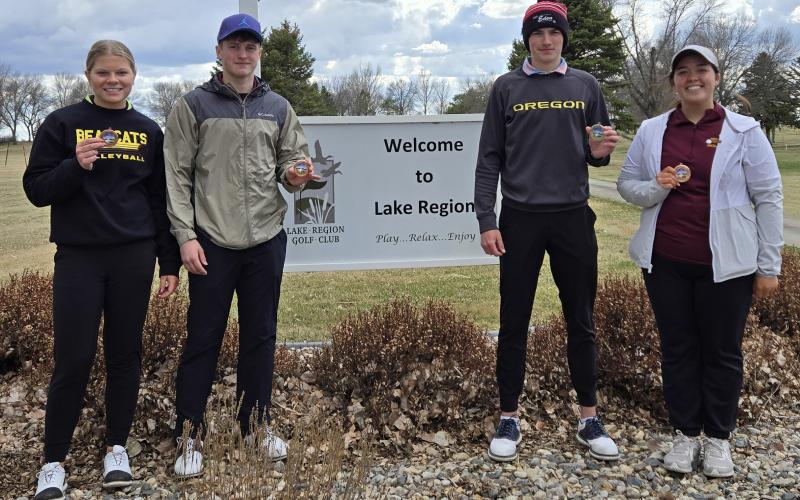 Individual place winners from the April 11 golf meet were Bearcats Mia Coester, Michael Dorsett, Blaize Amdahl and Joslyn Haugen. Reporter &amp;amp; Farmer | Subscriber snapshot