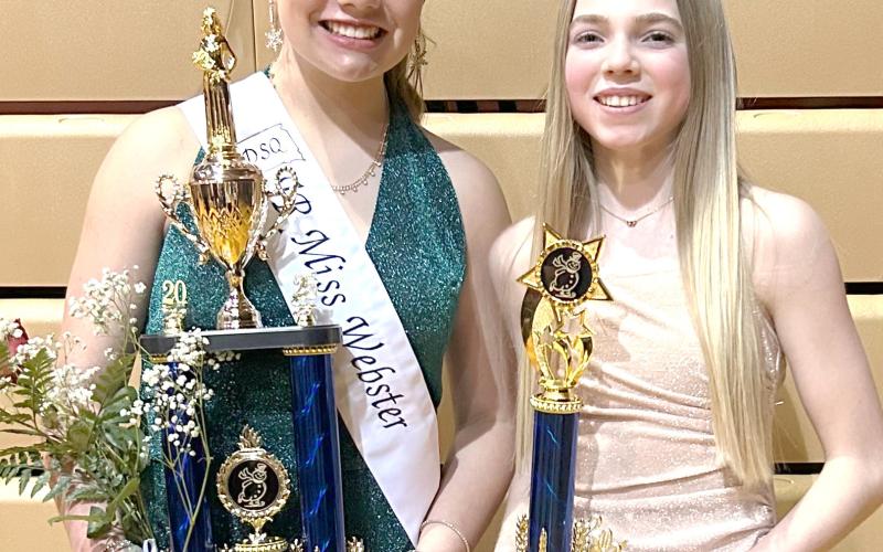 Ava Bjerke was named the first runner up Jan. 4 in Aberdeen at the Junior South Dakota Snow Queen pageant while Ayla Bloom took second place in the junior talent contest. Bjerke was crowned Webster’s Junior Snow Queen Nov. 9. Webster Snow Queen Abbigail Garrett will represent Webster at the South Dakota Snow Queen event Jan. 11. Reporter &amp;amp; Farmer | Subscriber snapshot