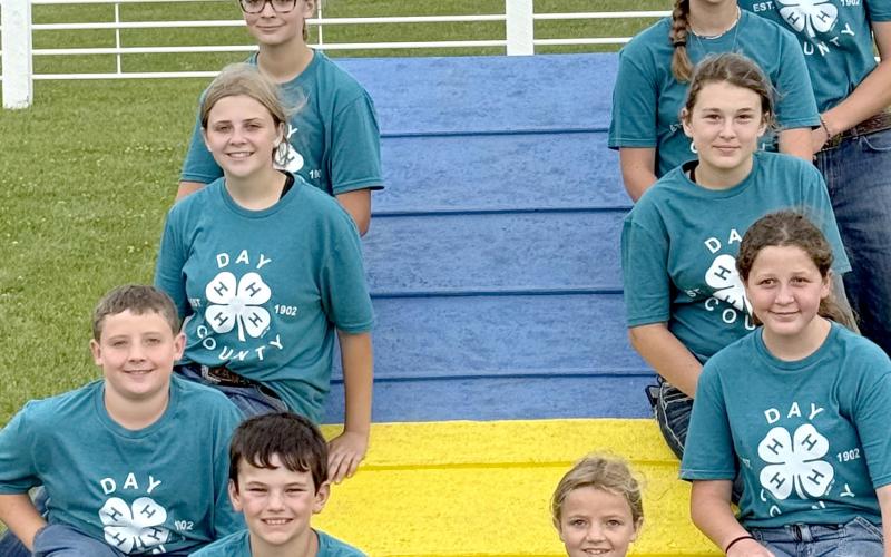 Participating in the 4-H dog show Aug. 5, counter clockwise from back left, were Raelee Ellingson, Makayla Meland, Abel Bloom, Logan Wik, Anna Bloom, Logan Zakrzewski, Kenlee Hommel, Carlee Wik and Gage Wik. Reporter &amp;amp; Farmer | subscriber snapshot
