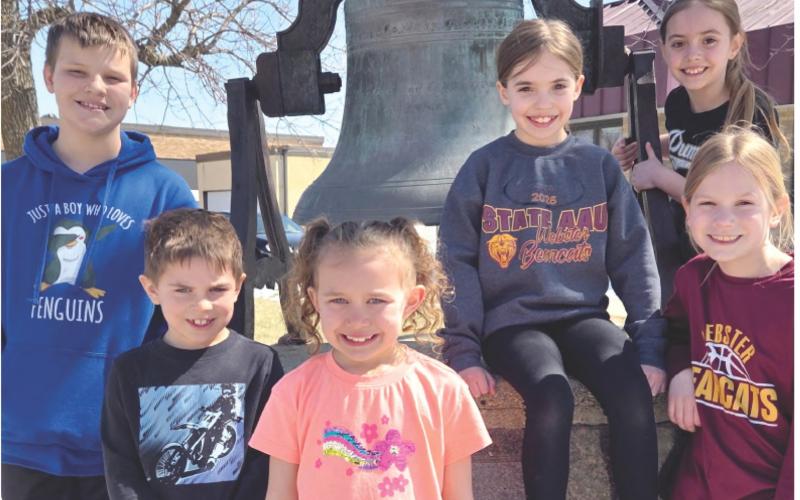 Webster Area Elementary School students of the month for March, by grade, are from left, fifth Grant Hauck, kindergarten Harrison Fosheim, first Laynie Bjerke, third Finley Marko, second Aunicka Dargatz and fourth Gabryel Duenwald. Reporter &amp;amp; Farmer \\ Subscriber snapshot