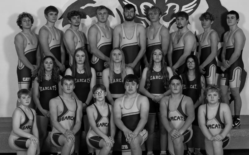 Webster Area wrestlers 2024-25 are, in back from left, Gavon Larson, Hunter Bourassa, Haeden Jorgenson, Isaac Nelson, Trace Shoemaker, Gage Baumgarn, Matthew Angiolelli, Tayten Kurkowski and Rylan Meuer; in middle from left are Jocelyn Rumpca, Claire Torrence, Brooke Grajczyk, MaCee McGregor and Dawn Heer; in front from left are Harley Davies, Chase Gregerson, Vance Tolifson, Nathan Hubsch, Lennox Rumpca and Casen Fish.