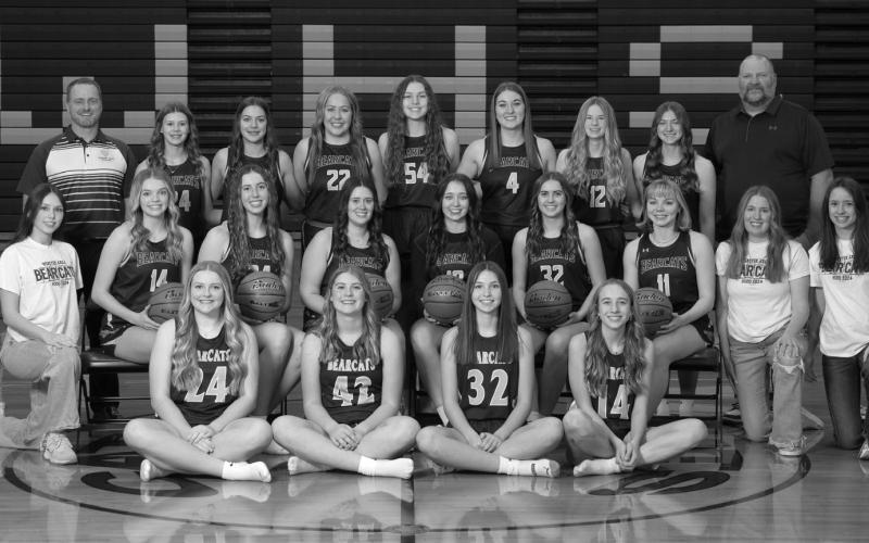 Webster Area girls basketball 2024-2025 team back row from left are Coach Morgan Dorsett, Courtney Hanson, Brealynn Breske, Bailee Ninke, Karlie Sannes, Mallory Steiner, Alyssa Zacher, Chloe Mammenga, Coach Mike Dunse; middle Jaden Lornsberg, Abby Vander Linden, Erin Sannes, Carrington Hanson, Harley Johnson, Allison Case, Lydia Vogl, Tage Huggett, Kenslee Zubke; front Kelsey Vander Linden, Chloe Kvernevig, Georgia Vergeldt and Kinsey Kuecker.
