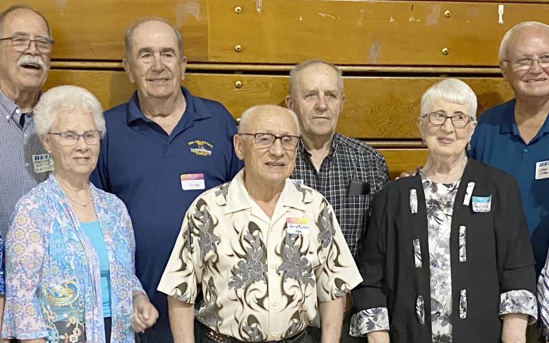 Roslyn High School class of ‘56 enjoyed a get together at Roslyn’s all school reunion. Pictured from left, front, are, Judy Sichmeller Haase, Carolyn Strand Eidahl, Harry Michlitsch, Carol Schlekewy Michlitsch, Judy Farmen Schaunaman; back, Harlowe Hatle, David Waletich, David Snaza and Gerry Grorud. Reporter &amp;amp; Farmer | Subscriber snapshot