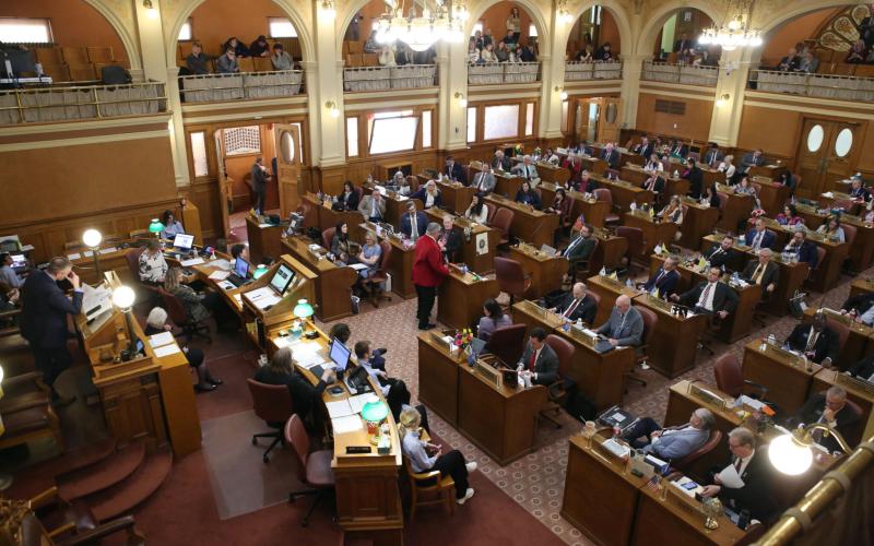 The South Dakota House of Representatives meets at the Capitol in Pierre Feb. 10. Reporter &amp;amp; Farmer | South Dakota Searchlight, Makenzie Huber