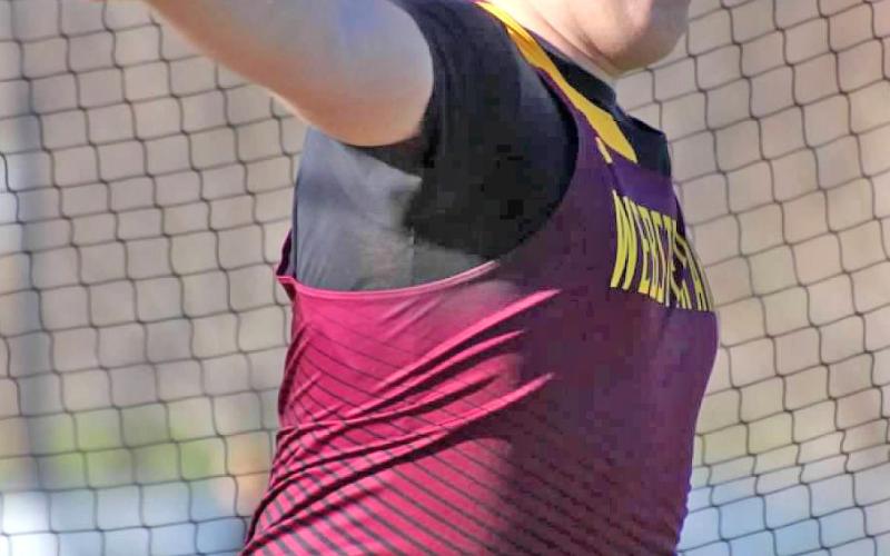 Gage Miotke throws discus at the CWL Cyclone Track Quad meet in Clark April 29. Reporter &amp;amp; Farmer | Subscriber snapshot