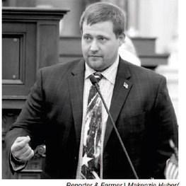 State Sen. Michael Rohl, R-Aberdeen, speaks on the South Dakota Senate floor March 3. Reporter &amp; Farmer \\ Makenzie Huber/ South Dakota Searchlight