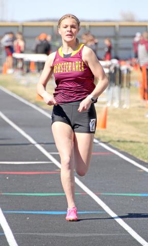 Kala Kwasniewski runs at the Pork Chop Relays at Clear Lake April 15. Reporter &amp; Farmer | Subscriber snapshot