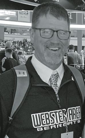 Webster Area assistant football coach Wade Rausch poses for a picture at 2024 South Dakota state wrestling tournament in Sioux Falls. Rausch received 2025 Assistant Coach of the Year from South Dakota High School Coaches Association for his coaching at Webster. Reporter &amp; Farmer | subscriber snapshot