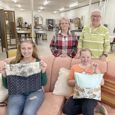 Day County Arts Council, wGlacial Lakes Piece Makers and Day County 4-H sewing workshop was June 22 at Day County Arts Center, Webster. An on-the-go travel pillow was constructed with guidance from instructors, standing, Sandy McCarlson, left and Denece Draper; seated, participants Delilah Buxton, left and Christine Hughes. Reporter &amp; Farmer | Subscriber snapshot