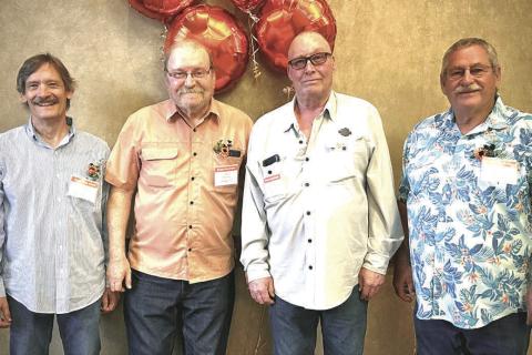 Bradley Class of 1974 members are from left, Class of 1974 Lindsey Lien, Cliff Hartman, Daniel Morehouse and James Caulfield. Reporter & Farmer | Subscriber snapshot