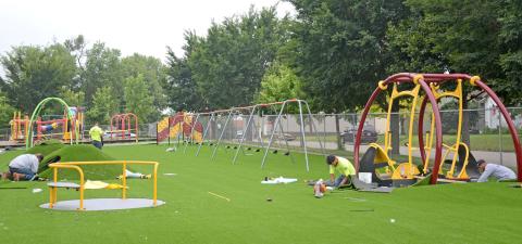 Webster school playground progresses