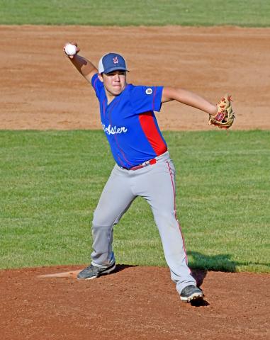 Tucker Acree came in as relief pitcher for Webster’s VFW Post 4690 June 12 at the Bob Wiley Field when the home team took on the Britton U14 Teeners. On the night, the Webster area youth walked away still looking for their first win of the season, falling by score of 21-2. Reporter &amp; Farmer | Luke Caputo