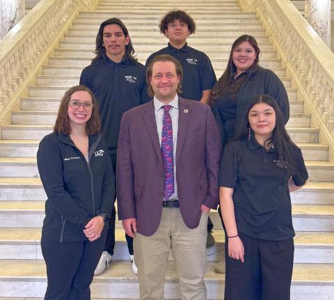Waubay JAG participants went to PIerre to attend legislative session Jan. 29. Students got talk to Sen. Mike Rohl about legislative session and the JAG group. “It was fun to talk to him and he talked to us like real people. We hope to have him come to Waubay,” said Yulisa De Loera. From back left, Evan Davies, Parker Rockwood, Jorie Roberts; from front left, JAG specialist Katie Thompson, Rohl, De Loera. Reporter &amp; Farmer | Subscriber Snapshot