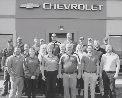 The staff and crew at Dave Hahler Automotive have been serving the Webster, Day County and surrounding area since 1978. Pictured from left in front are Jared Bloom, Truth Kleinsasser, Lisa and Loren Schoenbeck, Jordan Bauer and Jeff Franson; in the second row from left are Dalton Sichmeller, Valerie Wyffels, Shari Majeske, Katie Waddle and Shay Clemensen; in back from left are Steve Hauck, Lorin Holzerland, Dennis Huwe, Alex Couser, Dylan Carlson, Lance Waddle, JC Rudolph, Wesley Hoven and Jared Aadland.