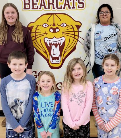 Webster Area Elementary students of the month for January, by grade, from left are, front, Lane Bohnenkamp second, Cayston Hanson kindergarten, Thea Sigdestad first, Leah Waldner third; back, Harper Olson fifth and Isabella Salinas fourth. Reporter &amp; Farmer | Subscriber snapshot
