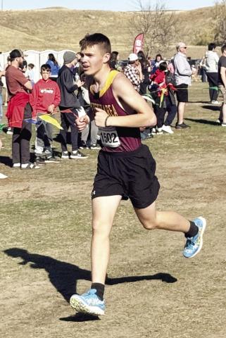 Freshman cross country runner Jase Voss represented Webster Area Bearcats in the state meet at Hart Ranch in Rapid City Oct. 26. Voss placed 111th out of 128 runners.