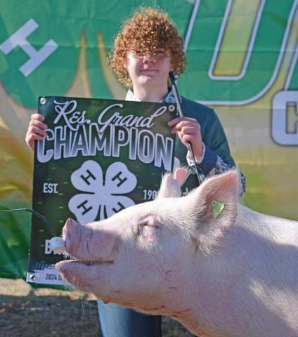 Reserve grand champion for breeding swine went to Delaney Atherton Aug. 9 at the Day County Fair. Reporter &amp; Farmer | Annie Witt
