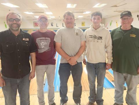 Wednesday Night and Association bowling champions, are, from left, Adam Marko, Mark Bearman, Ray Hjermstad, Dano Tschakert and Dan Tschakert. Reporter &amp; Farmer | Subscriber snapshot