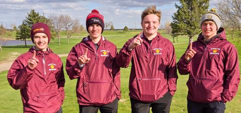 Webster Area Bearcat boys golf team took first at Miller last week. Pictured are members Seth Lesnar, Blaize Amdahl, Thomas Kuecker and Michael Dorsett. Reporter &amp; Farmer | Subscriber snapshot