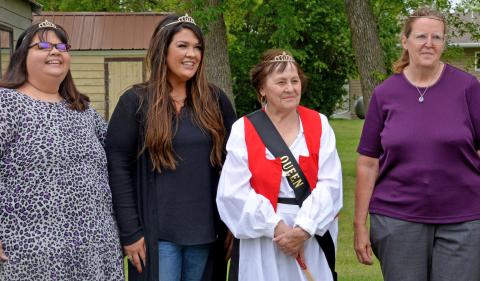 Members of the 2024 Roslyn Vinegar Festival Royal Quart are, from left, Princess Vinaigarette Kim Lorensberg, Princess Pickle Shauna Kjos-Miotke, Vinegar Queen Marci Johnson and Princess Sour Helen Trautner. The women were honored June 15 during the annual festival in Roslyn. Reporter &amp; Farmer | Luke Caputo