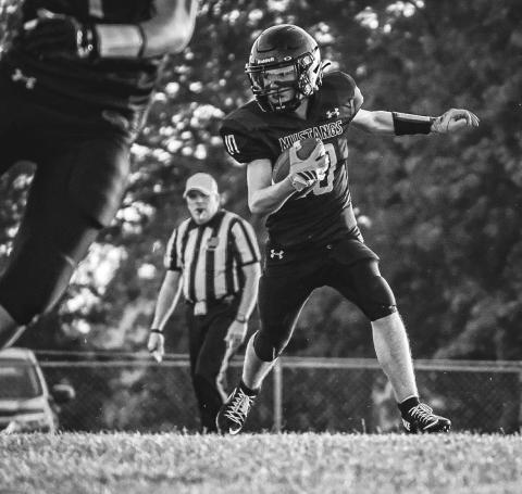 Waubay/Summit running back Zayne Strang takes the ball up field during their homecoming game against Waverly/South Shore. The Mustangs came up short losing 8-29. Stats were not available from this game by press deadline. Reporter &amp; Farmer | Leyton Beardslee