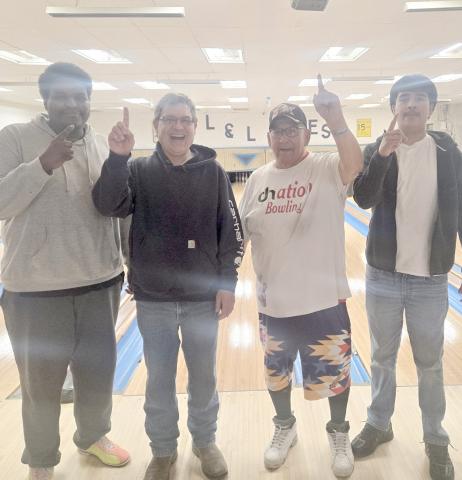 Tuesday Night bowling champions are, from left, Jasiah Redbear, Mike Gerriets, Merle Redbear and Xavier White. Reporter &amp; Farmer | Subscriber snapshot