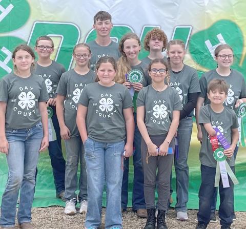 Participating in Day County Fair 4-H dog showmanship, are from left, front Kenlee Hommel, Logan Zakrzewski, Anastasia Saunier, Nate Saunier; middle, Isaiah Hughes, Raelee Ellingson, Carlee Wik, Karsyn Gaikowski, Makayla Meland; back, Gage Wik and Delaney Atherton. Reporter &amp; Farmer | Subscriber snapshot