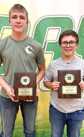 Aiden Gaikowski, left and Parker Zirbel were each named top junior. Reporter &amp; Farmer | Subscriber snapshot