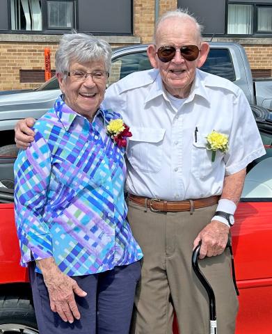 Leading the alumni parade June 28 in Webster were honored graduates Bev Carr and Neil Haase, who were the alumni queen and king, respectively. Reporter &amp; Farmer | Subscriber snapshot