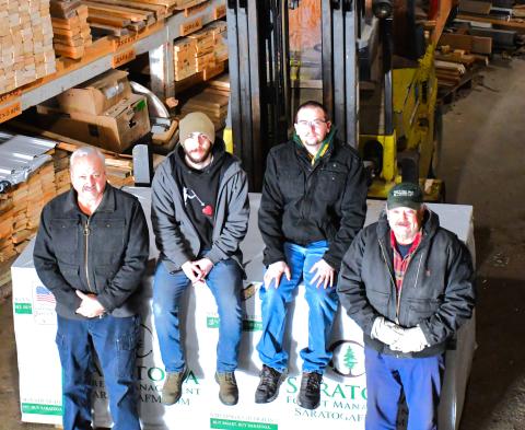 From left, David Johnson, Frank Clemente, Tyler Johnson and Danny Johnson. Not pictured Mark Pischke. For 17 years, Johnson Lumber has provided hardware for the community and the staff is ready to help with any building or home repair needs.