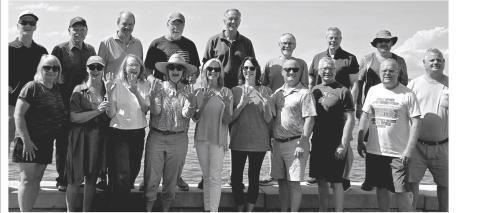 Webster High School Class of 1980 held a 45 year reunion at Blue Dog Lake. From left are, front, Terri Breske Dill, Wendy Folger, Karen Koppmann, Mona Premus Jensen, Kathy Baumgarn Becking, Barb Opitz Stugelmayer, Terry Welch, Lance Johnson, Paul Smith, Chad Bisgrove; back, Larry Welch, Nathan Meland, Sam Mohs, Jeff Hanson, Jeff Lewandowski, John Halbkat, Chuck Liedtke and Kelly Torrence.