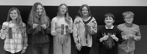 Florence Junior High Oral Interpretation contest was April 15. Webster Area Middle School students placing are, from left, Brittyn Bloom and Karlee Wik – superior duet; Claire Halvorson and Karsyn Gaikowski – superior duet; Claire Halvorson – superior serious; Zakary Johnson – superior plus humor and Casen Fish – superior humorous. Reporter &amp; Farmer | Subscriber snapshot