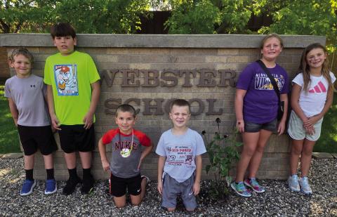 Webster Area Elementary School announced September students of the month by grade are, from left, front, Waylon Nolte first, Matthew Sichmeller fifth, Ryder Lee kindergarten, Levi Dale second, Lydia Johnson fourth and Ava Schulz third. Reporter &amp; Farmer | Subscriber snapshot