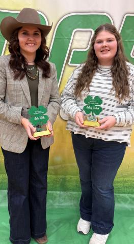 Lola Wells, left and Kelsey Fischer were each recognized as top senior by Day County 4-H. Reporter &amp; Farmer | Subscriber snapshot