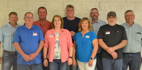 Forty year alumni from left are Larry Storley, Gene Sattler, Perry Deutsch, Lisa Huggett Schoenbeck, Robert Schaunaman, Lori Hemmah Ronning, Rob Ronning, Tim Spiering and Craig Sjovall. Reporter &amp; Farmer | Luke Caputo