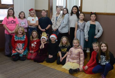 Girl Scout Christmas carolers