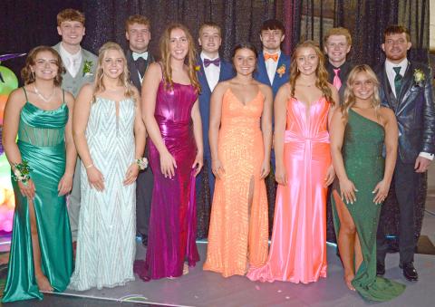 Members of Webster Area High School student council and those responsible for this year’s prom are, from left, Addy Matthews, Blaize Larson (Sr. Class President), Kelsey Braun, Gage Miotke (Jr. Class President), Erin Sannes, Ian Lesnar (Sr. Class V. President), Matte Bauman, Jack Shoemaker (Jr. Class V. President), Harley Johnson (Student Council V. President), Caden McInerney, Shaylee Duffy and Trace Shoemaker (Student Council President). Reporter &amp; Farmer | Amanda Dulitz