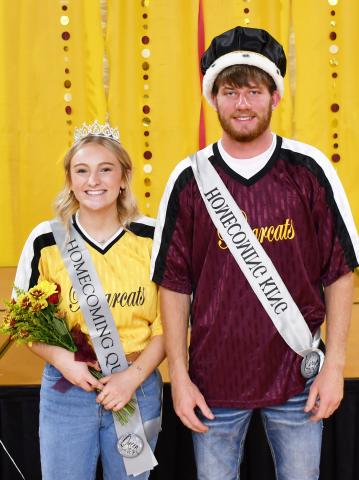 Webster Area School District started off 2024 homecoming activties Sept. 2 by announcing this year’s homecoming king and queen. Trace Shoemaker and Jaidryn Rice were crowned king and queen. Reporter &amp; Farmer | Brenner Cariveau