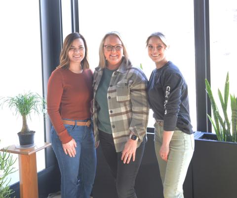 The Flower Cart LLC is a full service floral shop which ensures all of your needs will be met. Located at 501 Main St. the Flower Cart provides exceptional customer service and strives for customer satisfaction. Here, from left are Sarah Miller, owner Leslie Hendrickson and Ashley Fuss.