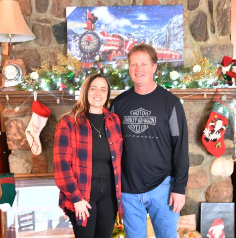 Pereboom’s Cafe will be recognized with a community service award for the first time on behalf of the South Dakota Retailers Association in Pierre Jan. 13. Here, owners Janice and Jay Pereboom stand together in front of Christmas decor at the cafe. Reporter &amp; Farmer | Brenner Cariveau
