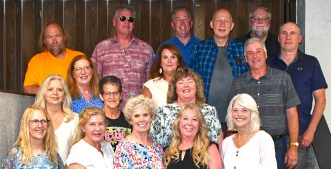 Webster Alumni weekend brought the class of 1981 together June 27. From left front row, Theresa Gollnick, Bonnie (Sichmeller) Miller, Nancy (Bierschbach) Block, Jody (Kuecker) Wall, Lisa (Jesme) Amsler; second row, Rhonda (Schmidt) Sigaty, Elaine (Shoemaker) Hagen, Karla (Peterson) Reimer; third row, Colleen (Garry) Helms, Brenda (Bain) Harvey, Bob Whitmyre; fourth row, Dave Hesla, Keith Block, Terry Kulesa, Rob Helms, Christian Schoeppe and Ross Keller. Reporter &amp; Farmer | Connor Handrahan