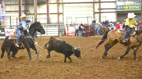 Trace Gaikowski and Rylan Carlson participate in the Junior High State Rodeo Championship May 15-17. After a hard performance, Gaikowski and Carlson participated in team roping for nationals in Guthrie, OK June 23-27. Reporter &amp; Farmer | Knippling Kustoms