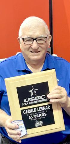 Jerry Lesnar, Grenville was honored for 35 years participation in USBS National Bowling Tournament at this year’s tournament in Baton Rouge, LA. He celebrated the milestone with teammates Brent Fosheim, Kenny Lesnar, Josh Anderson and Kim Dedrickson. Reporter &amp; Farmer | Subscriber snapshot