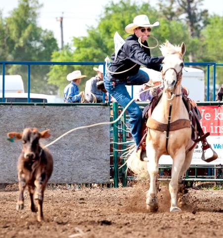 Webster Area student Gage Wik is pictured competing in regional high school calf roping. He placed fifth-team roping, sixth tie down in Huron and sixth team roping in Watertown. He and Bryn Sippel competed in two weekends of East River regional high school rodeos June 7-8 in Huron and June 14-15 in Watertown and were eligible to compete in the 76th South Dakota State High School Rodeo Finals in Ft. Pierre June 17-21. Reporter &amp; Farmer | Subscriber snapshot
