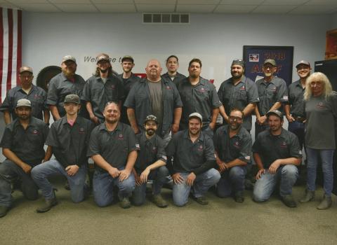 Dakota Foundry employees, from left front, include Dalton Lone, Preston Waddle, Cody Kuecker, David Water, Bryce Bostrom, Adam Marko and Mitch Miller. Back, from left, include Paul Gollnick, John Premus Jr., Levi Hurlburt, Dominic Swartz, Dan Waegli, Kyle Barse, Dan Andrade, Jordan Premus, Travis Monson, Nick Loos and Belinda Kuecker.