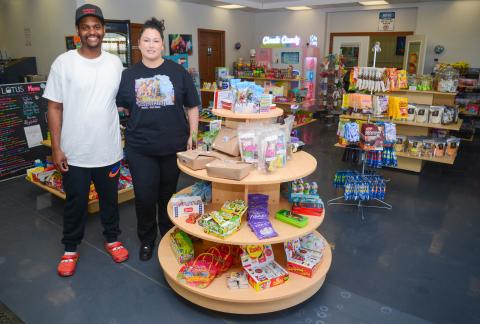Jessie Scott an Bridgette Neilan are owners of Candyland Smoke Shop located at 751 W. Hwy. 12 in Webster. The establishment opened last September and features various candy products, plus other specialty sweets and treats from around the country as well as the world.